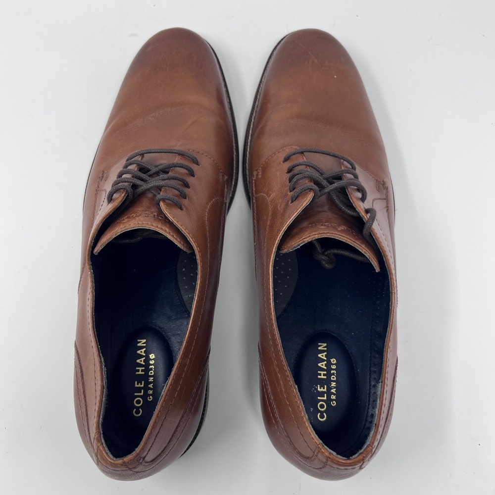 Cole Haan Grand 360 Johnson Plain Oxford Leather Mens 11M Tan Lace Up C31564 EUC - Picture 5 of 7